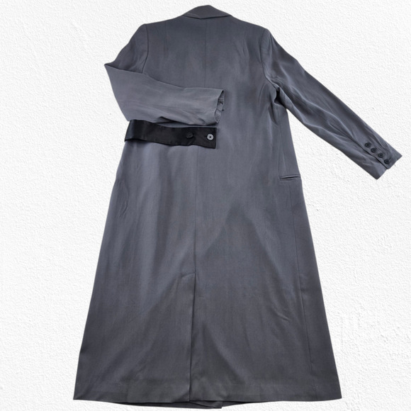 Universal Standard Gray Long Blazer Coat Modern Minimalist Workwear Size Small - Picture 10 of 12